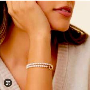 Mejuri double wrap pearl bracelet